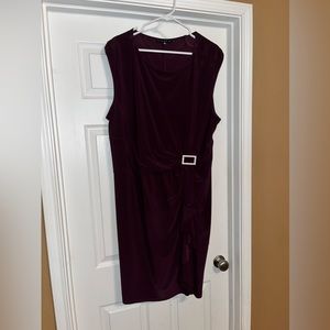 Sleeveless knee, mid length dress with bling